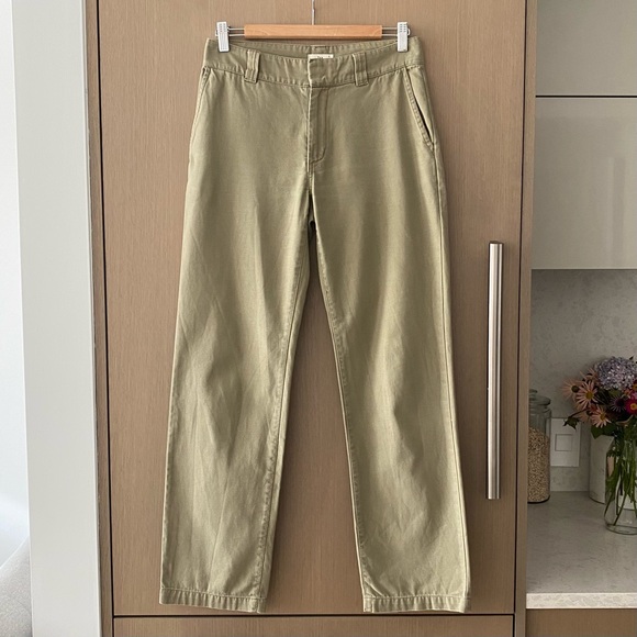 Aritzia tna low rise straight leg pant olive green - Picture 4 of 8